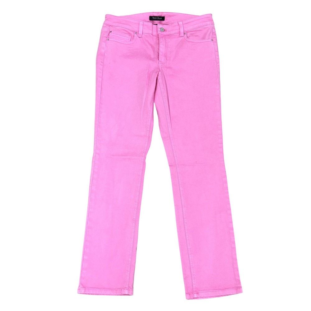 White House Black Market Blanc Slim Ankle Jeans Pink 8R New